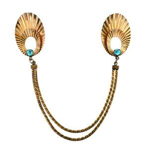 vtg CHARLES REIS 1/20 12k Gold Filled Chatelaine brooch